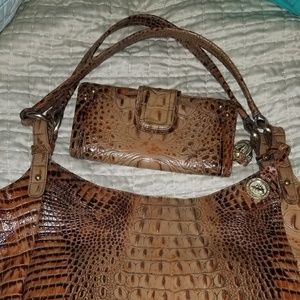 Brahmin purse + Wallet...camel color...Medium size
